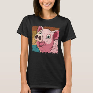 Gris, Ansikte, För manar husdjur, jordbruk T Shirt