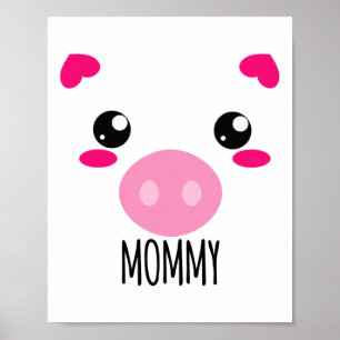 Gris Ansikte Kawaii Halloween Costume for Mamma Fu Poster