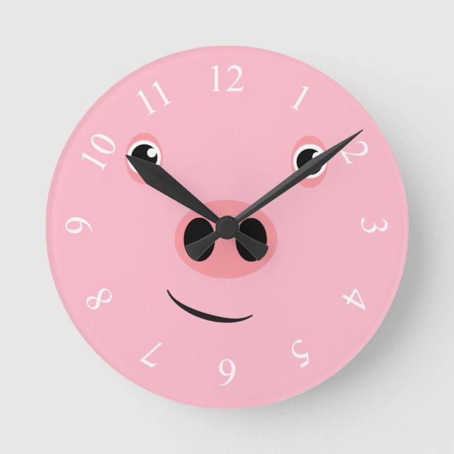 Gris Ansikte Rund Klocka (Framsida)