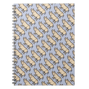 Gris Antik Gris Söt Vintage Illustration Anteckningsbok