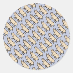 Gris Antique Piggy Cute Vintage Runt Klistermärke