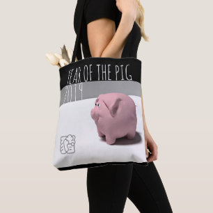 Gris År 2019 Original 3D-datorkonst Tote bag Tygkasse