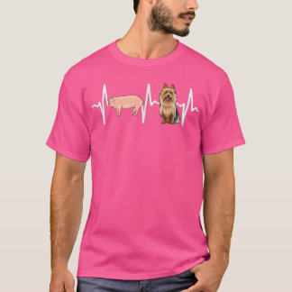 Gris Australian Terrier Heartslag Hund älskare T Shirt
