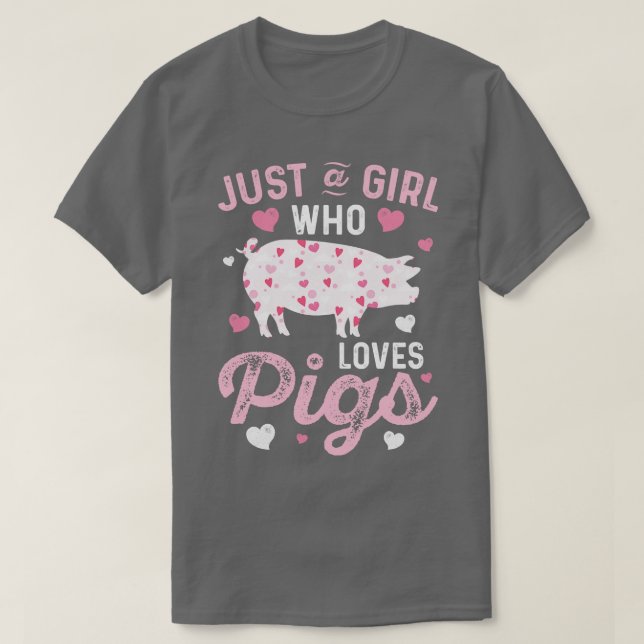 Gris Bara en flicka som kärlek Grisar Women Farm F T Shirt (Design framsida)