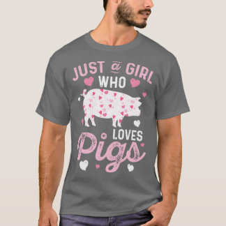 Gris Bara en flicka som kärlek Grisar Women Farm F T Shirt