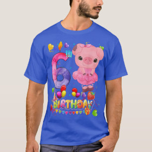 Gris barn 6 år gammal Gris-dagstjejp Gris 5:e T Shirt