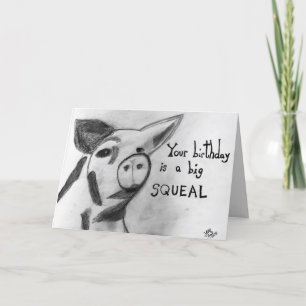 Gris Big Deal Birthday Hälsning Kort