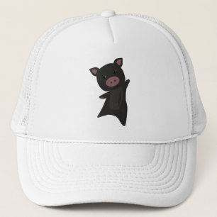 Gris Black Piggy Cute Animals Kids Keps