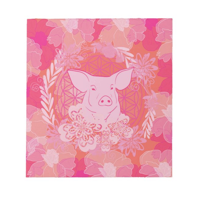 gris,blomma, blått, mandala,zen,chakra,patt anteckningsblock (Framsida)
