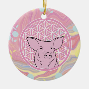 gris,blomma, ro, mandala,zen,chakra, julgransprydnad keramik