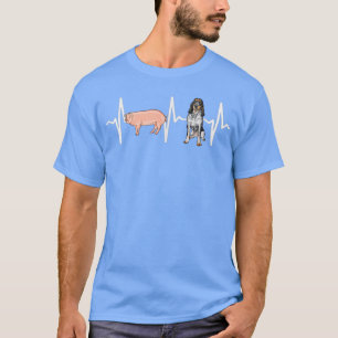 Gris Bluetick Coonhound Heartslag Hund älskare T Shirt