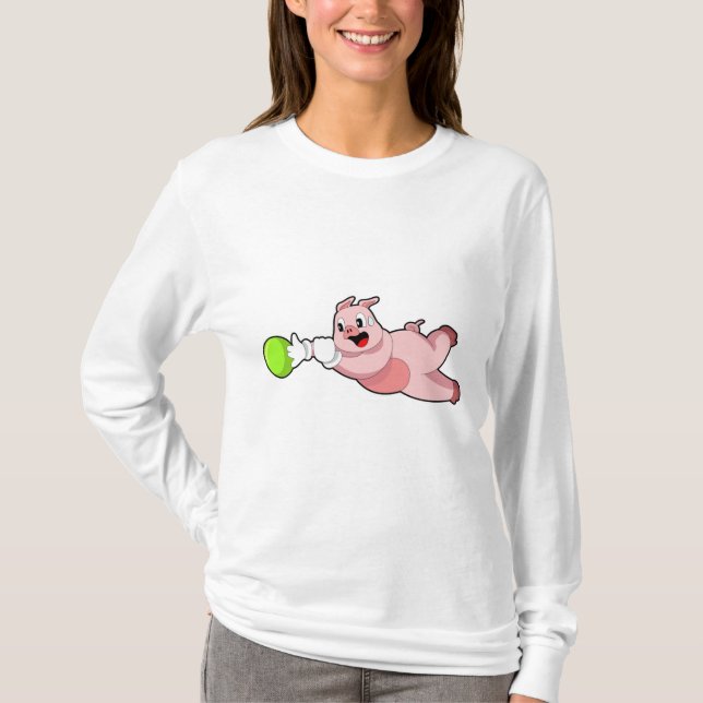 Gris Bowling Bowling ball T Shirt (Framsida)