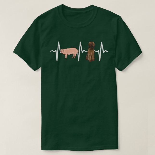 Gris Briard Heartslag Hund älskare T Shirt (Design framsida)