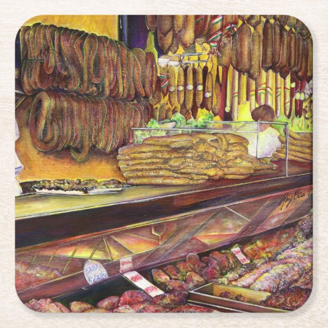 Gris, Budapest Underlägg Papper Kvadrat (Framsidan)