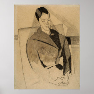 Gris - Cezanne, efter Cezanne Poster