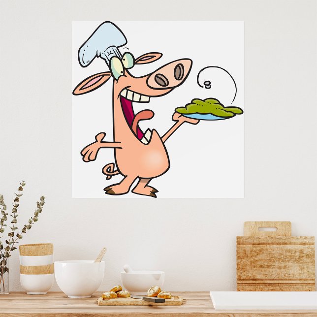 Gris Chef med mat Poster (Skapare uppladdad)