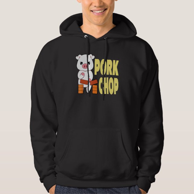 Gris Chop Martial Arts Karate Chop Hoodie (Framsida)