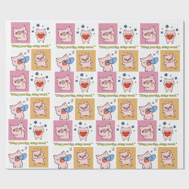 gris citat ansikte presentpapper (Platt)