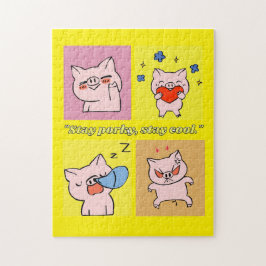 gris citat ansikte pussel