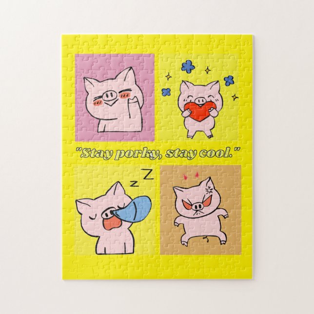 gris citat ansikte pussel (Vertikal)