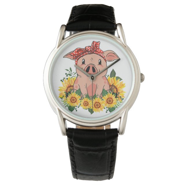 Gris Clock Art Cute Gris Gifts Watch Armbandsur (Framsida)