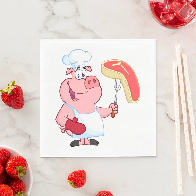 Gris Cooking Kött Pappersservett (Skapare uppladdad)