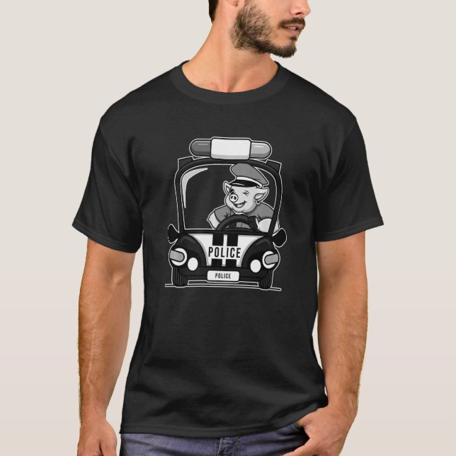 Gris Cop, Hog Älskare, Lover, Lover för mig T Shirt (Framsida)