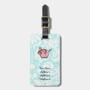 Gris; Cute Bagagebricka