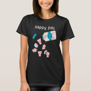 Gris Cute lycklig Pills T Shirt