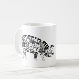 Gris Cuts Typogram Ord Cloud Kaffemugg