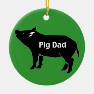 gris dad-001 julgransprydnad keramik