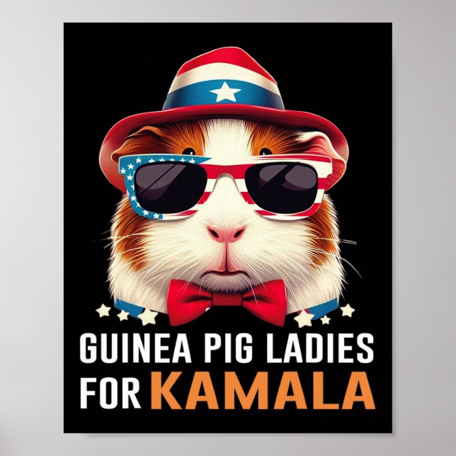 Gris Dam för Kamala Funny Cat 2024 President Kam Poster (Framsidan)