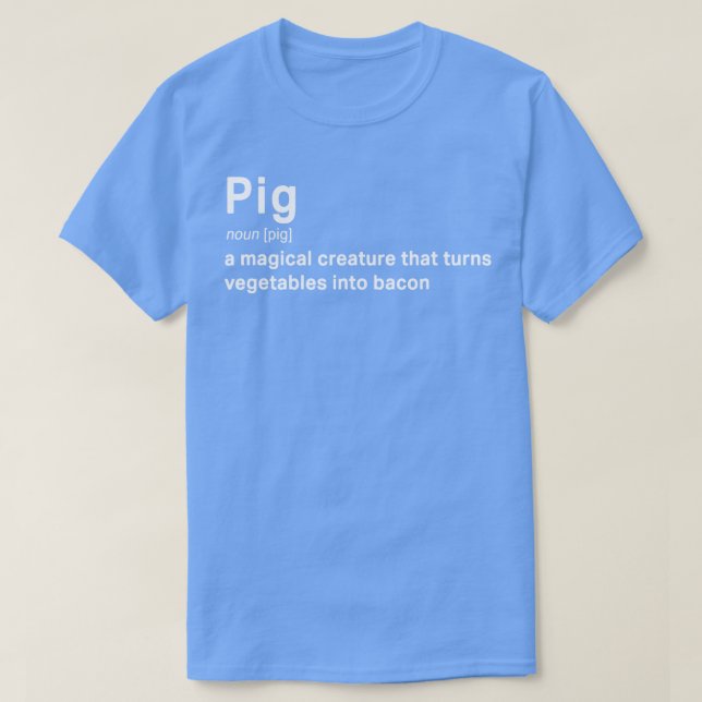 Gris Definition Bacon Älskare T Shirt (Design framsida)
