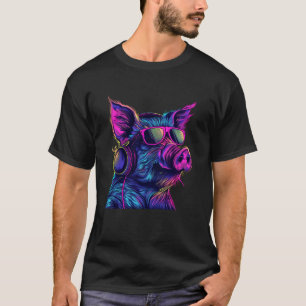 Gris DJ Techno EDM Gris Musikälskare Hörlurar Beat T Shirt
