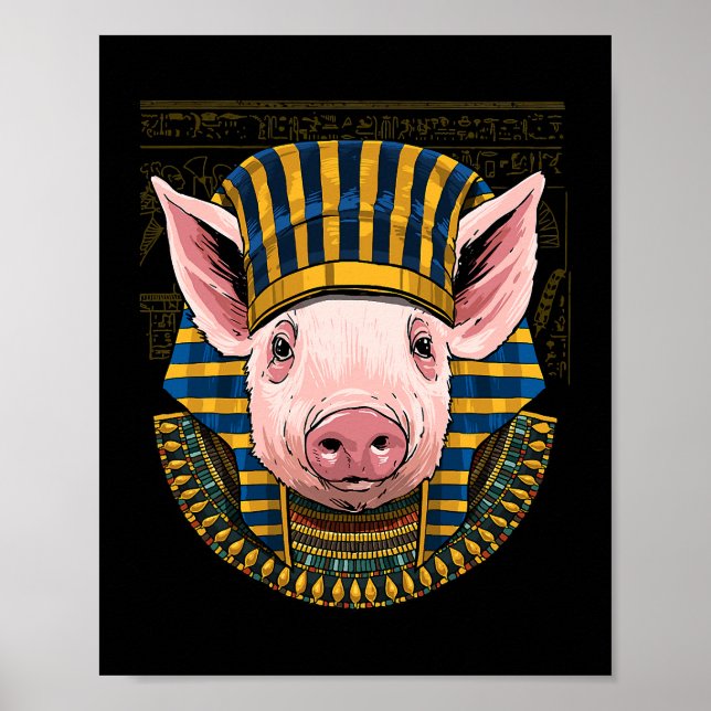 Gris Egyptiska faraohistoriker 90 Poster (Framsidan)