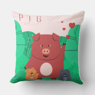 Gris-familjepillow Kudde