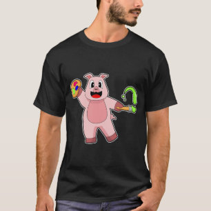 Gris Färgpensel Färg T Shirt