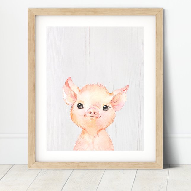 Gris Farm Nursery Art-utskrift Poster (Skapare uppladdad)
