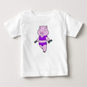 Gris Fitness Dumbbell T Shirt