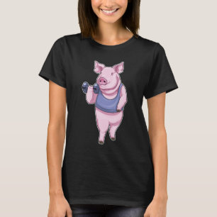 Gris Fitness Dumbbell T Shirt