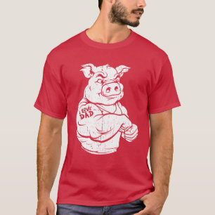 Gris Fläsk Biceps tatuering Jag älskar pappa prese T Shirt