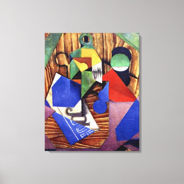 Gris - Flaska av Rum och Newspaper Canvastryck (Framsida)