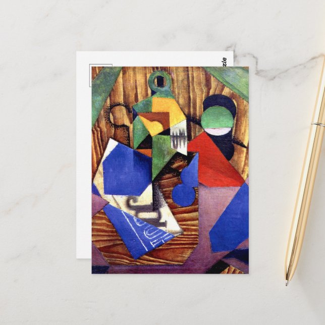 Gris - Flaska av Rum och Newspaper Vykort (Fram/Back In Situ)