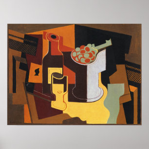 Gris - Flaska och fruktBowl Poster