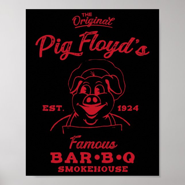 Gris Floyd's Berömd Byr-b-q Smokehouse Funny Bbq b Poster (Framsidan)