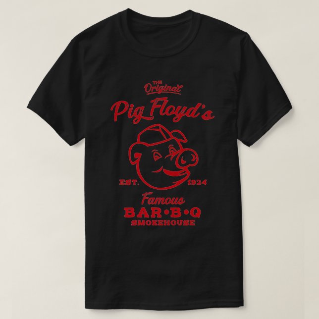 Gris Floyd's Berömd Pub-B-Q Smokehouse Funny BBQ   T Shirt (Design framsida)