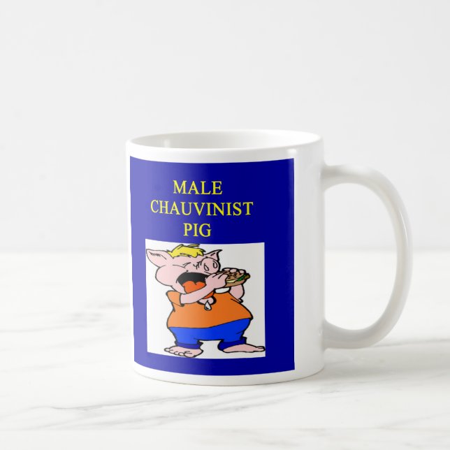 gris för male chauvinist, gris för male chauvinist kaffemugg (Höger)