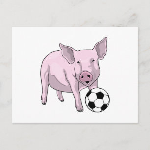 Gris Fotbollsspelare Fotboll Vykort