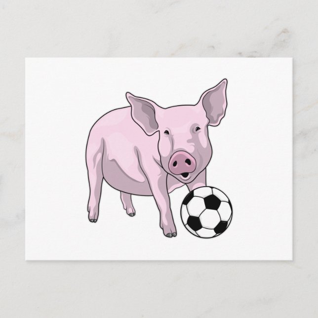 Gris Fotbollsspelare Fotboll Vykort (Framsida)