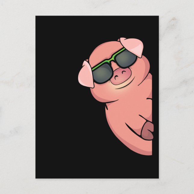 Gris-gåva till Gris Älskare Kvinnor i Grisar Swine Vykort (Framsida)